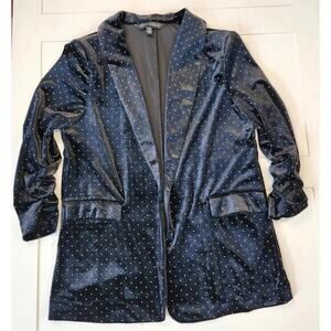Meg & Margot Black velvet blazer in size Medium